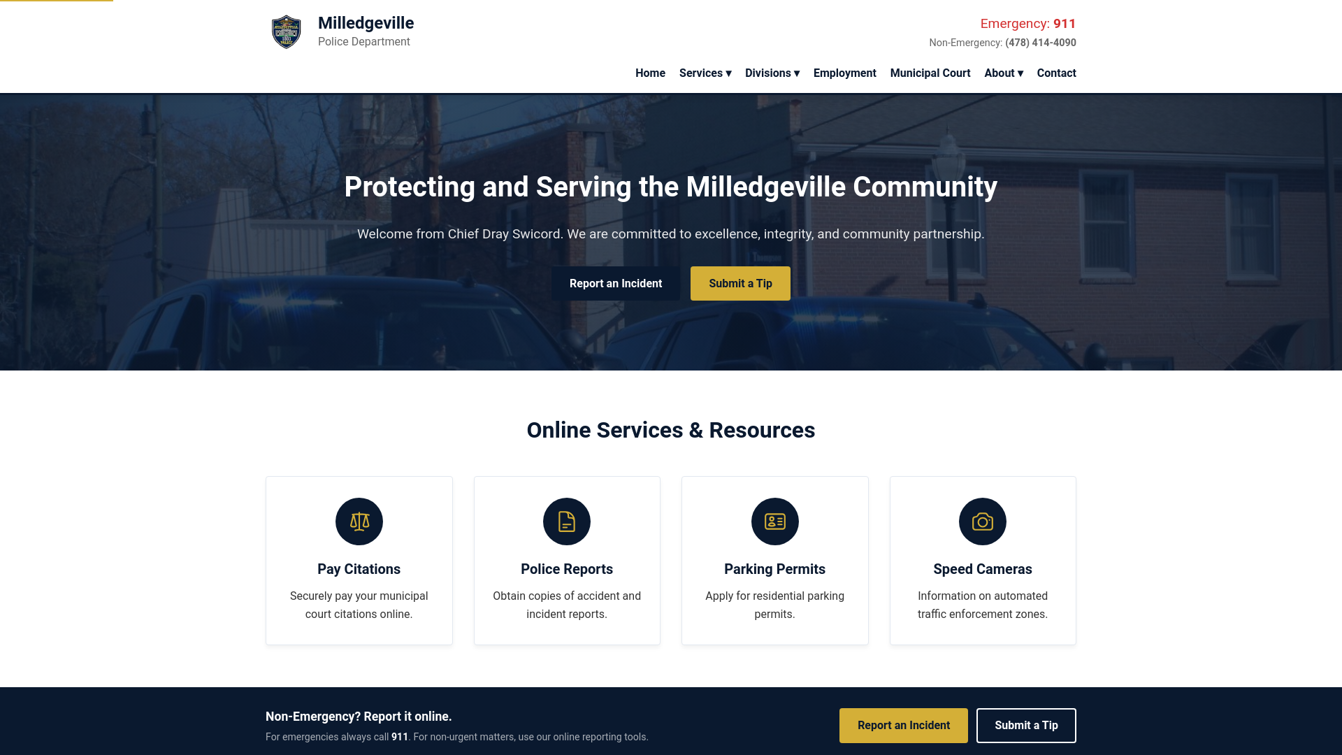 website screenshot of https://mpd-primary-site.pages.dev/