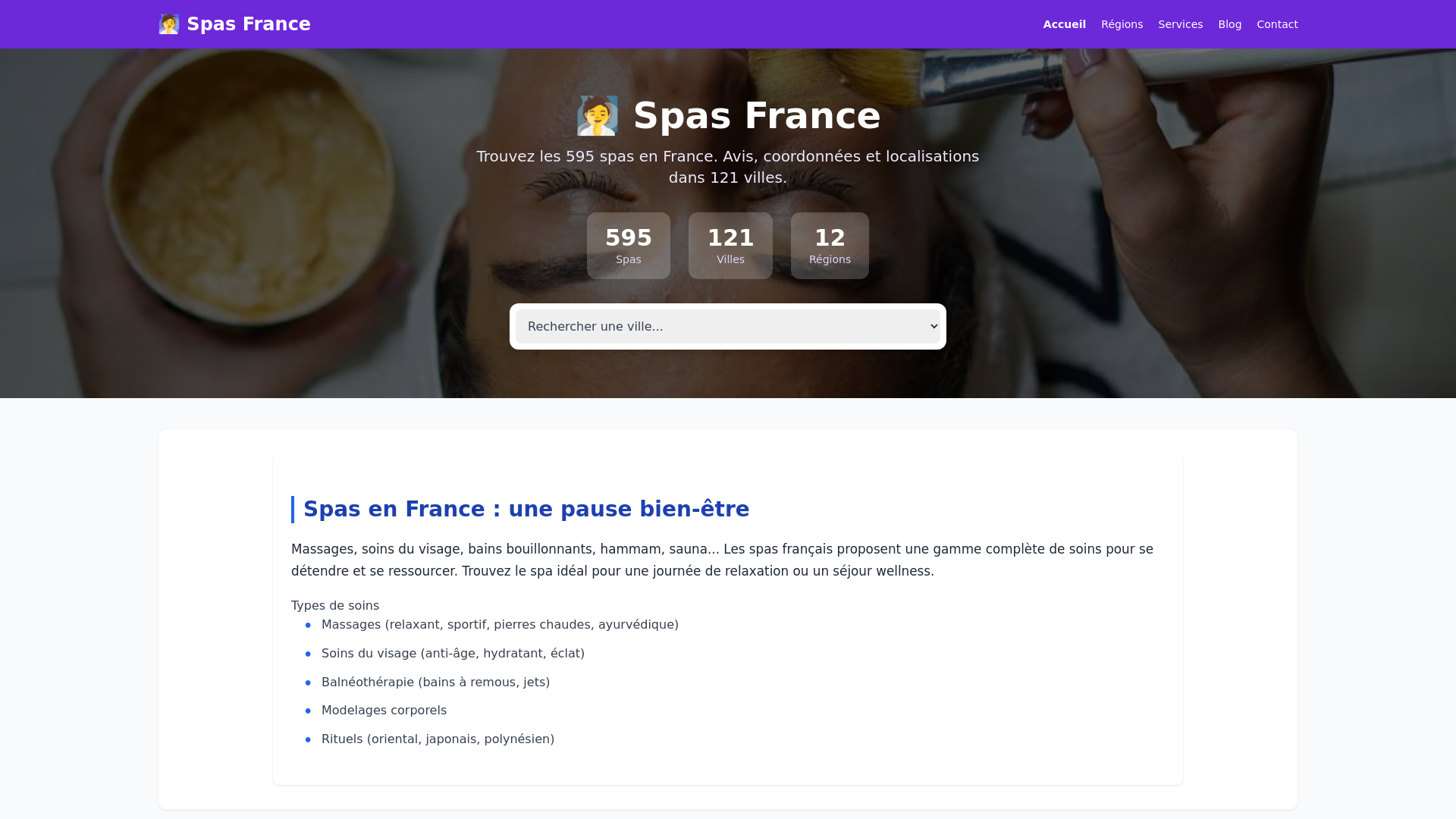 website screenshot of https://spa-flottaison.fr