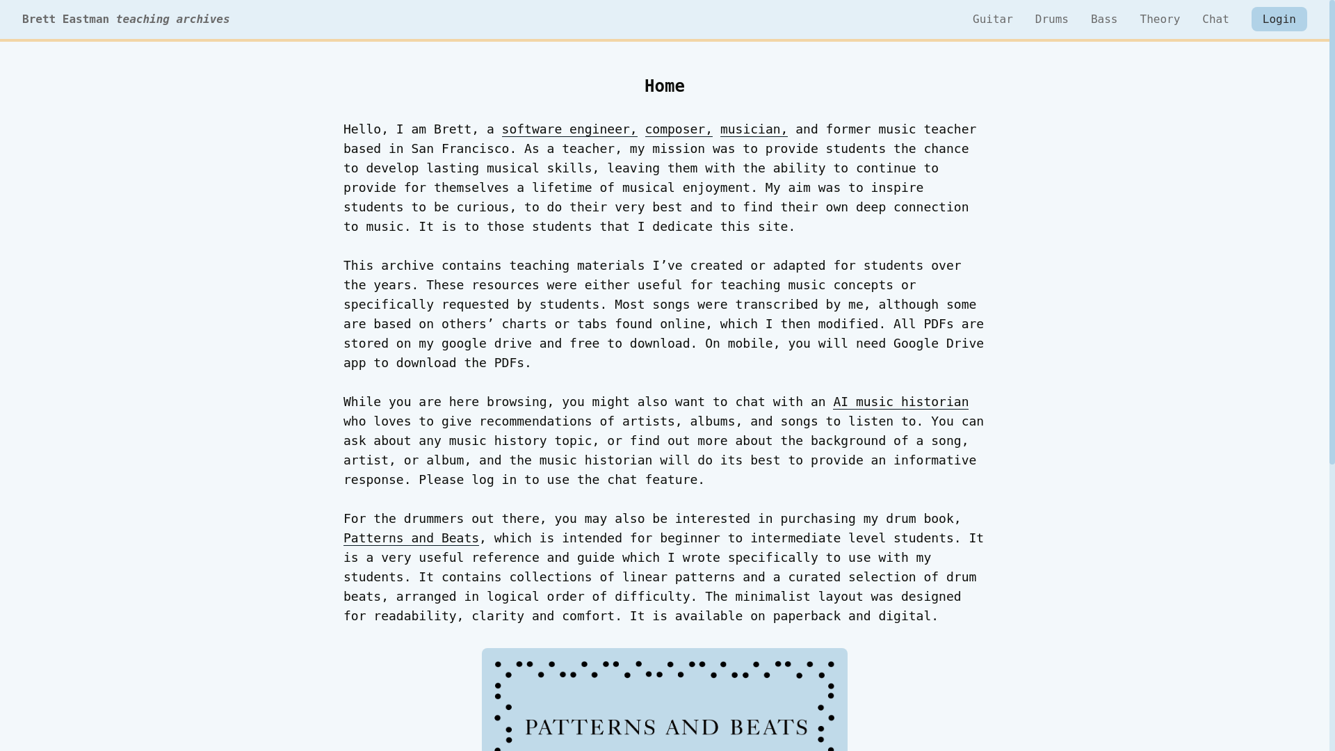 website screenshot of https://bretteastmanstudio.pages.dev/