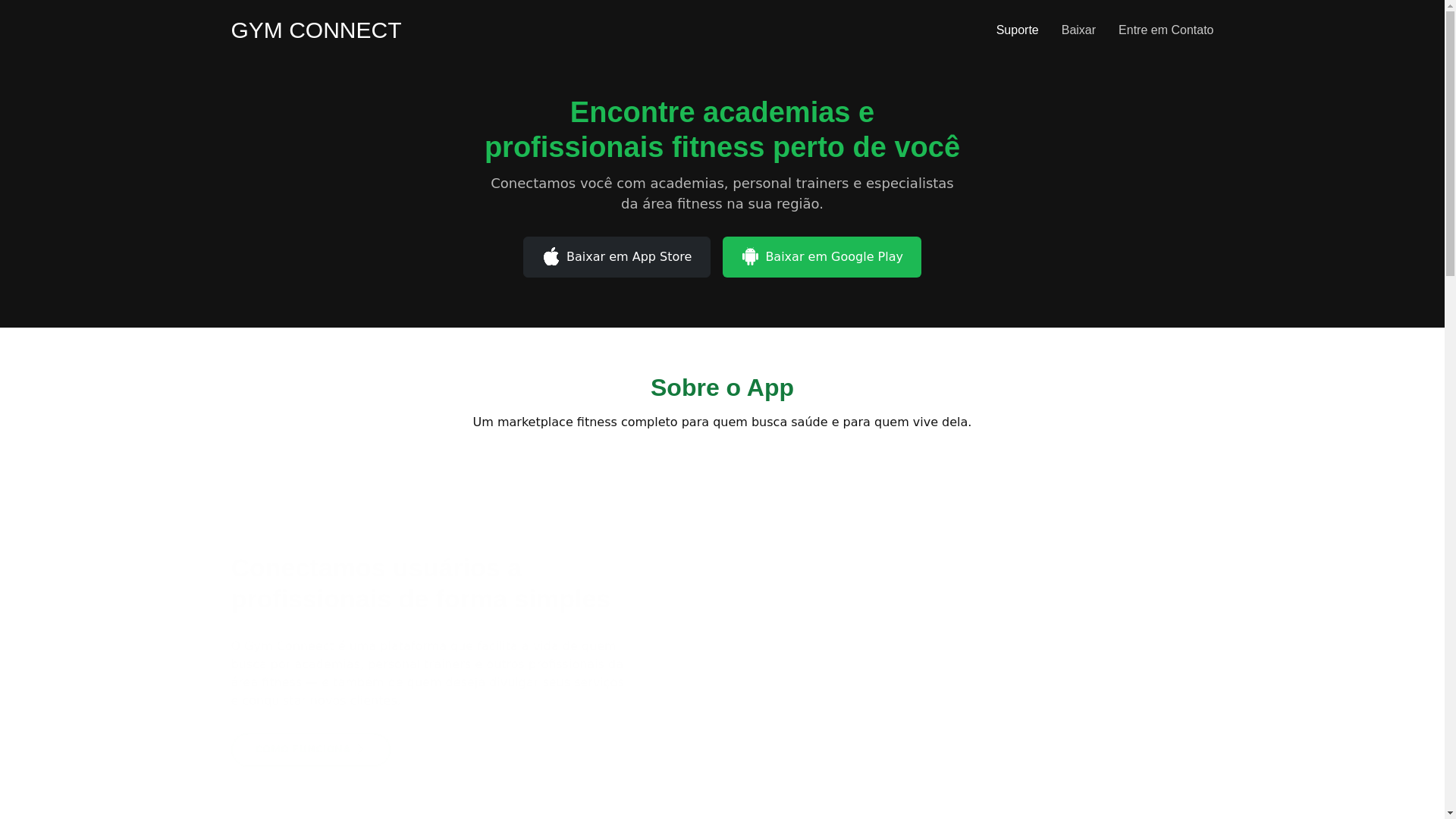 website screenshot of https://gymconect.com.br/
