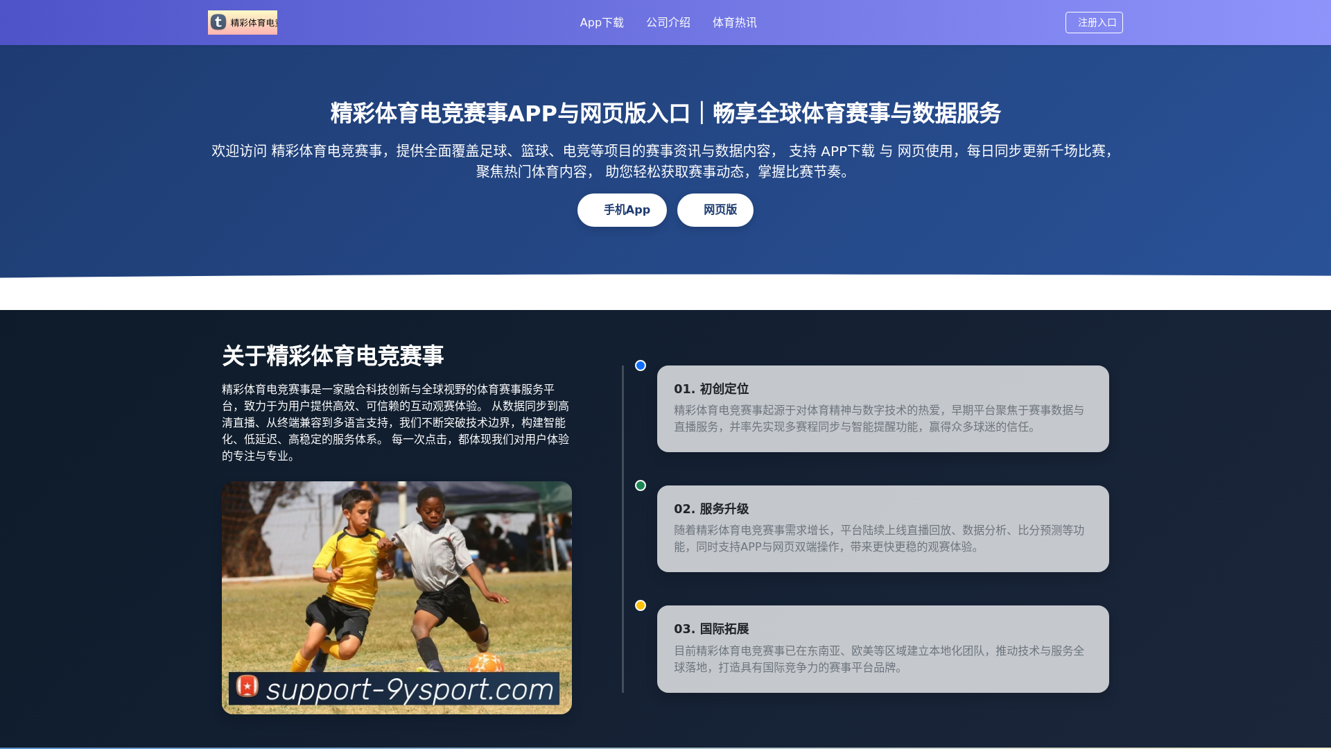 website screenshot of https://support-9ysport.com/