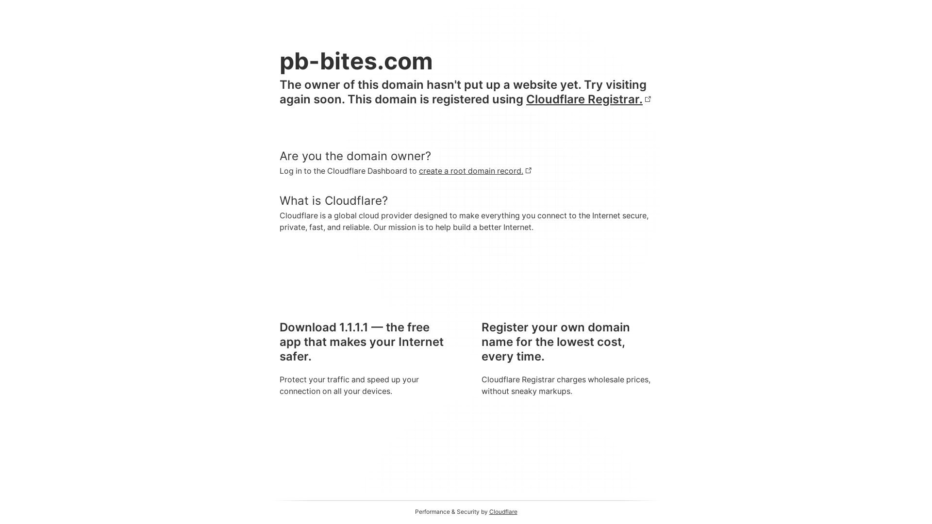 website screenshot of https://pb-bites.com/