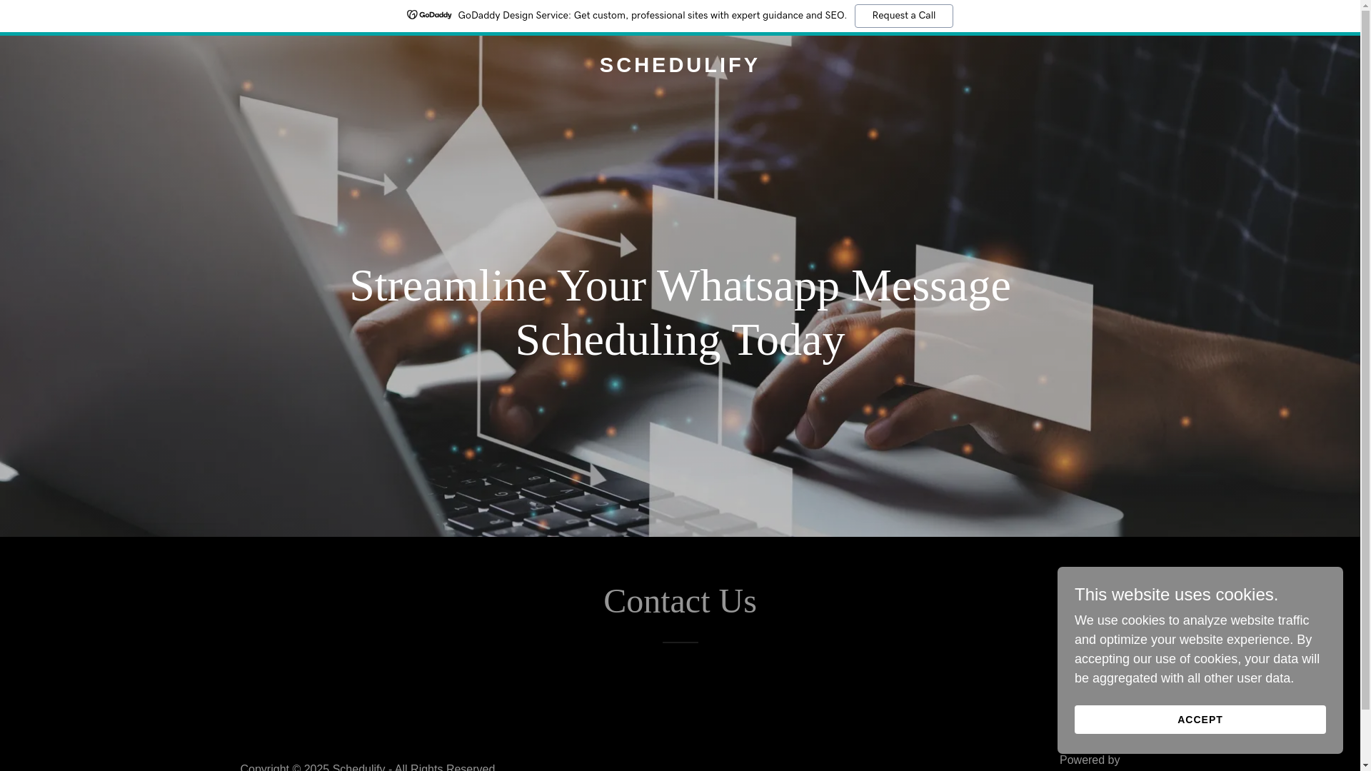website screenshot of https://schedulify.co.in/