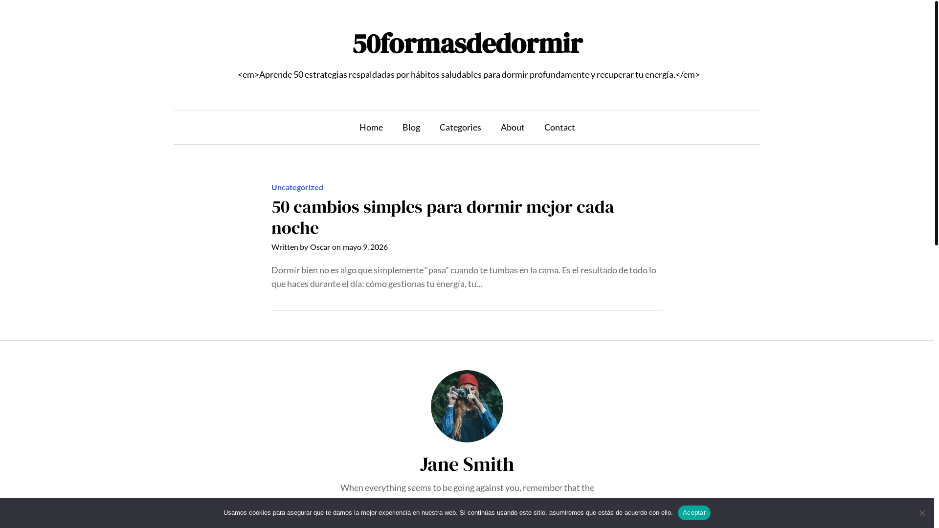 website screenshot of https://50formasdedormir.es/