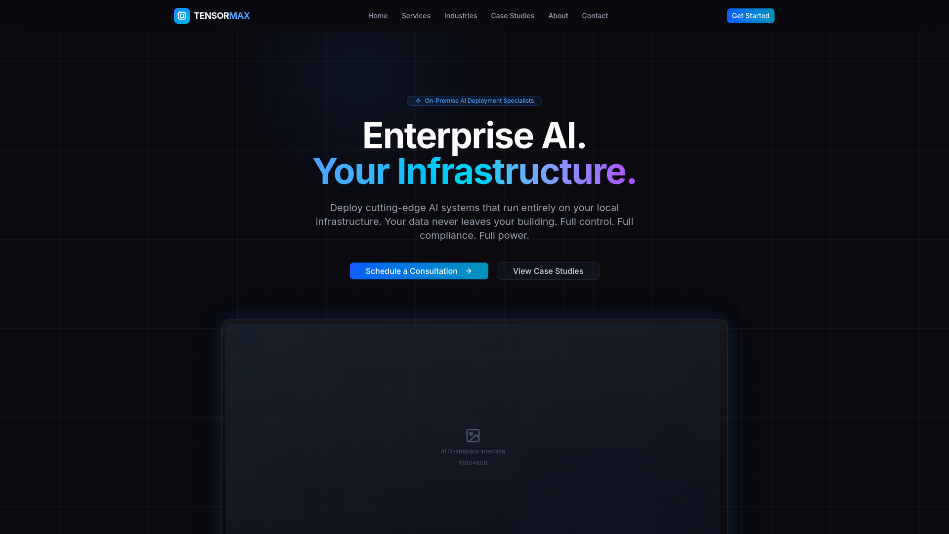 website screenshot of https://tensormax.pages.dev/
