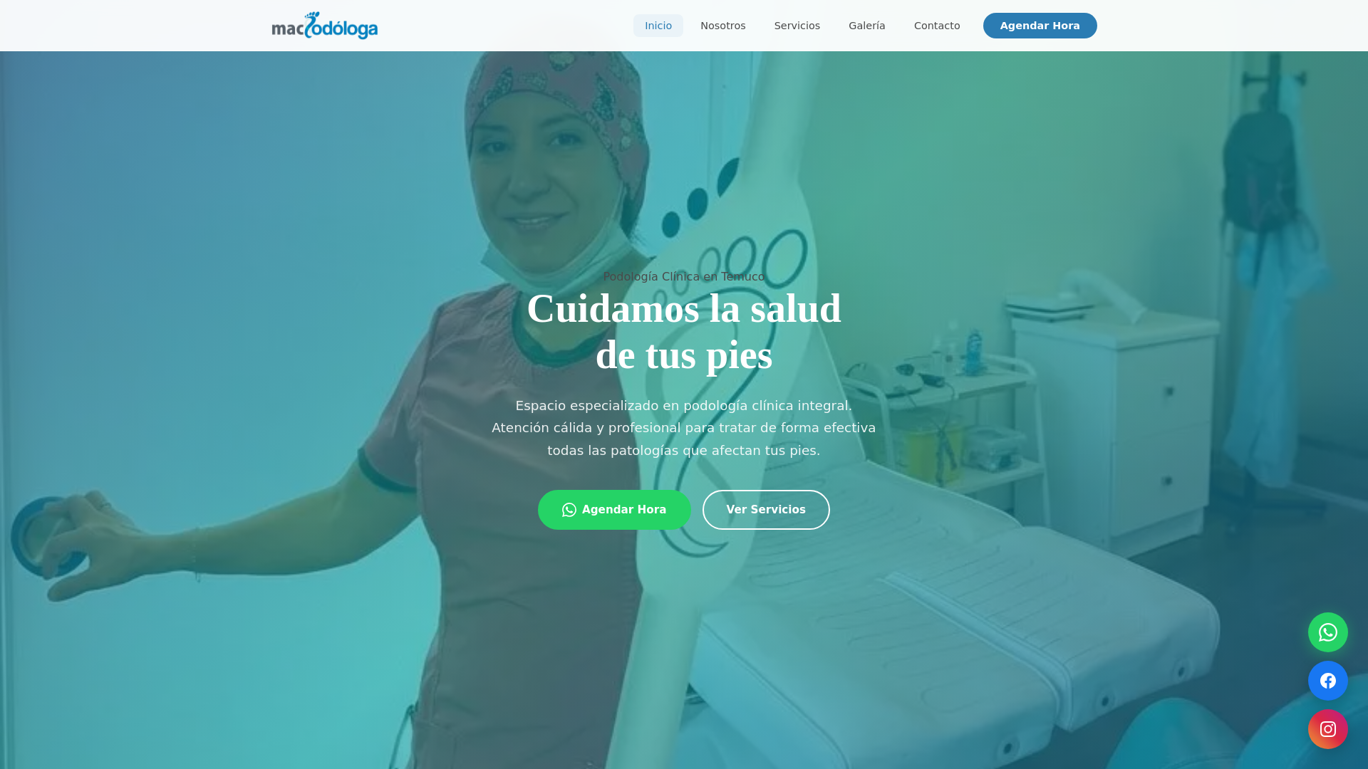 website screenshot of https://macpodologa.cl/