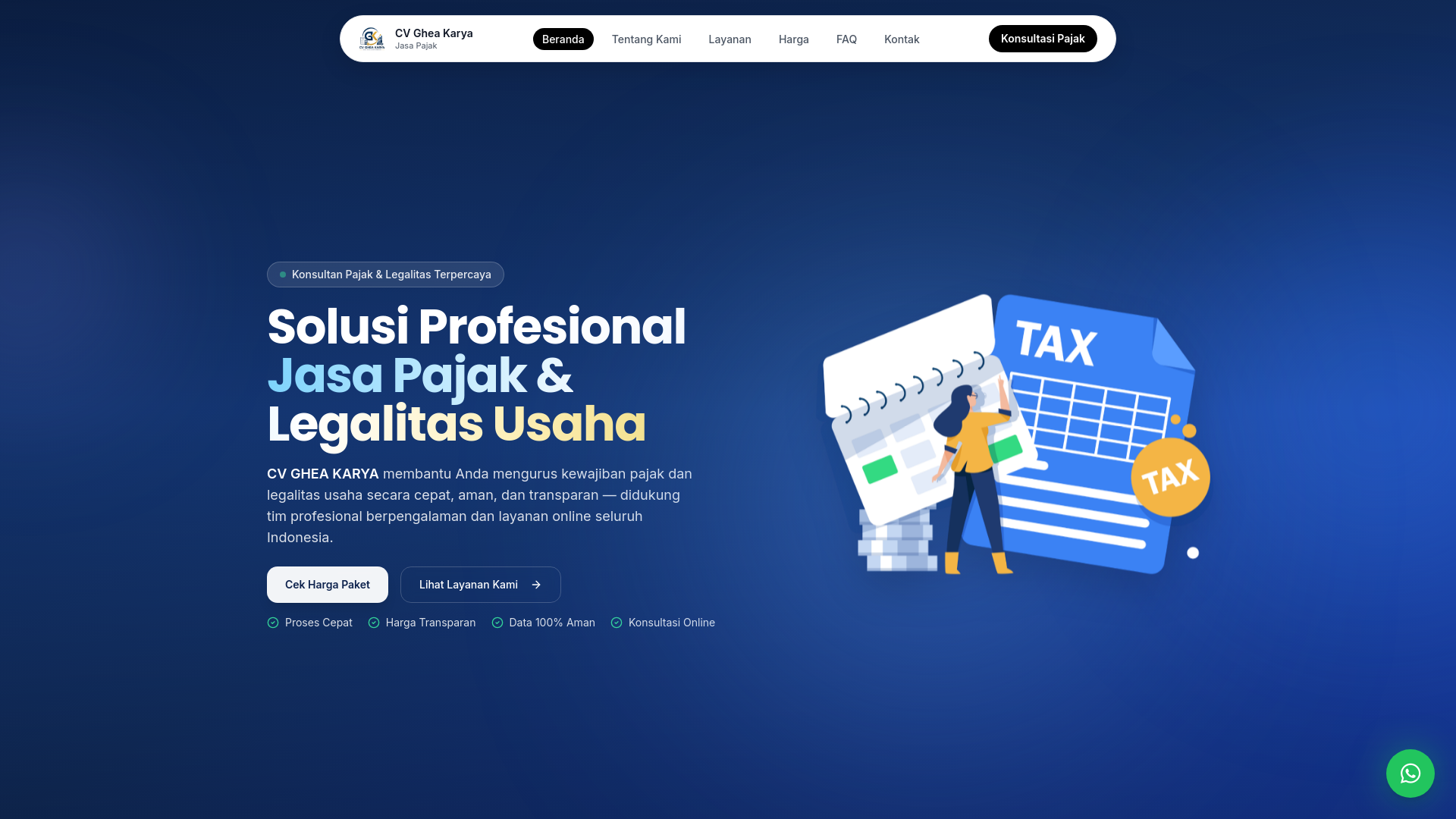 website screenshot of https://gheakarya.com/