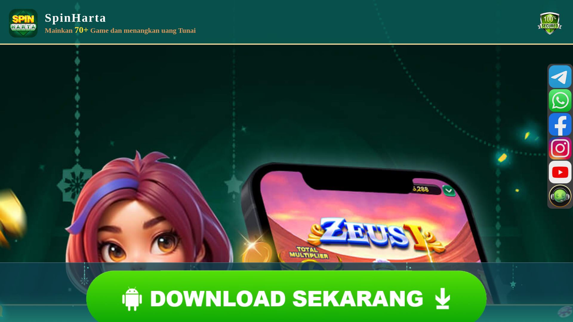 website screenshot of https://www.spinhartaofficial.com