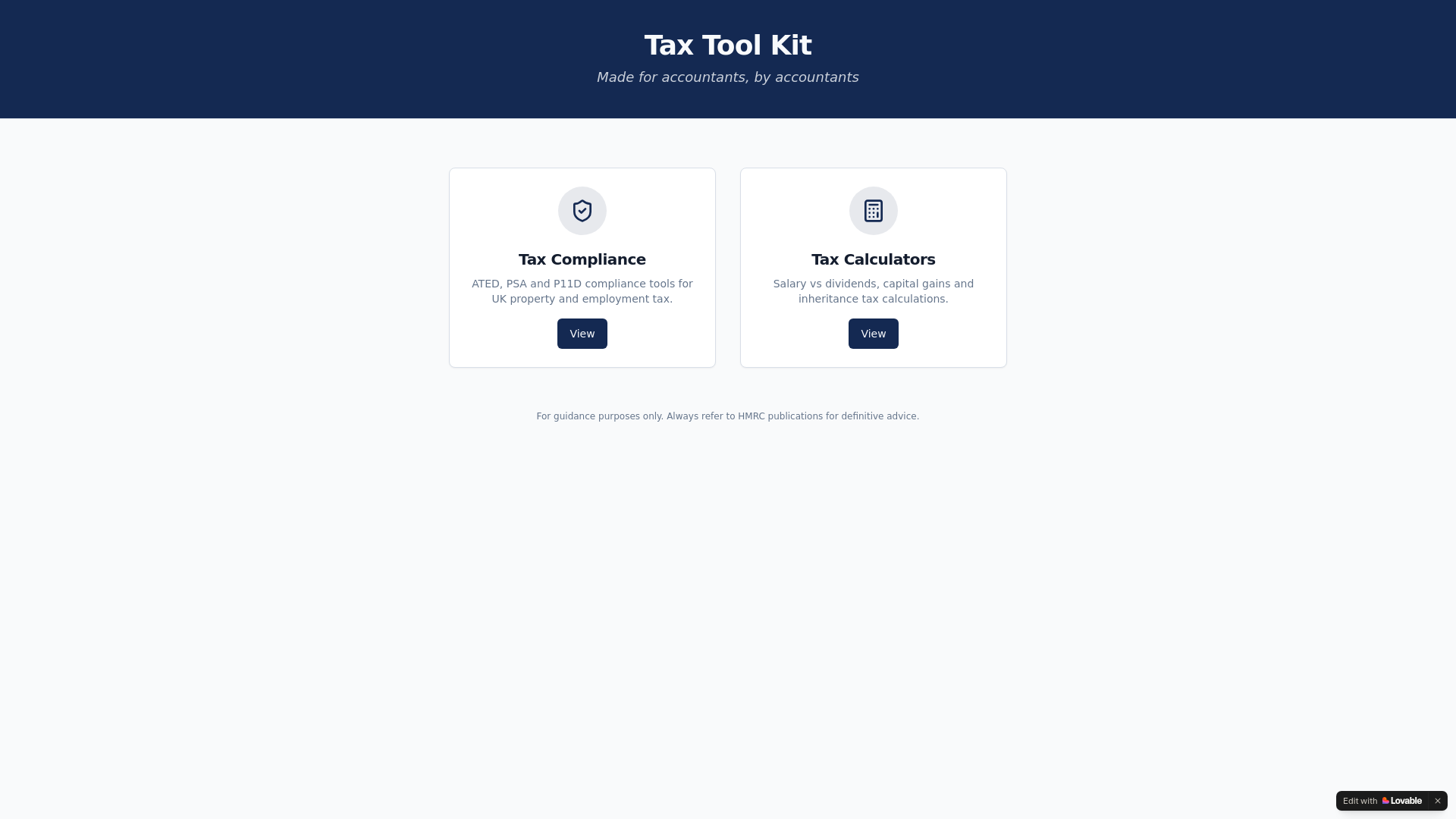 website screenshot of https://tax-kit.co.uk/