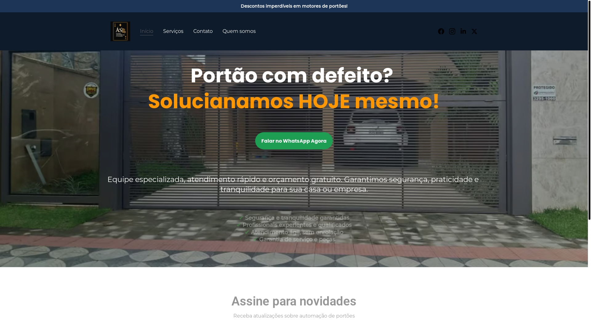 website screenshot of https://asautomacaopoa.com.br/
