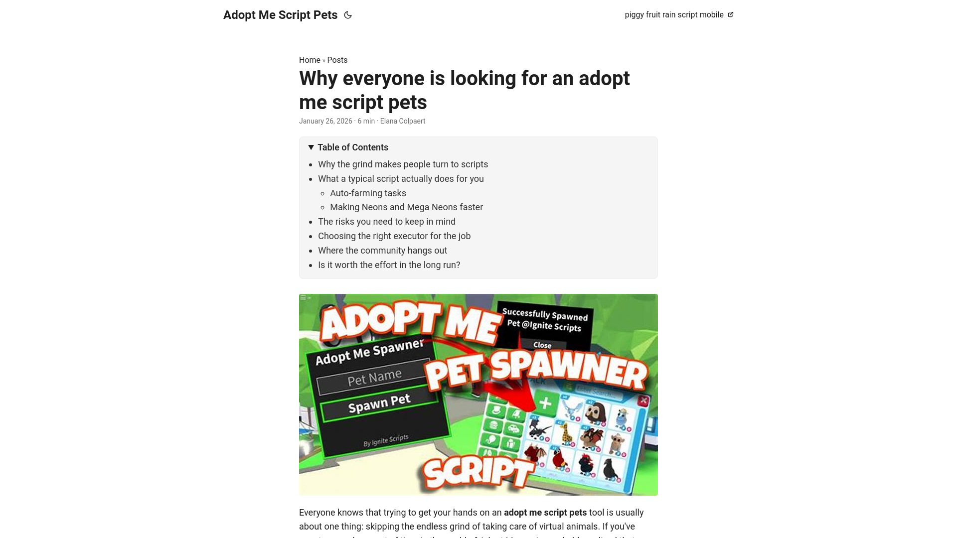 website screenshot of https://adopt-me-script-pets.pages.dev/
