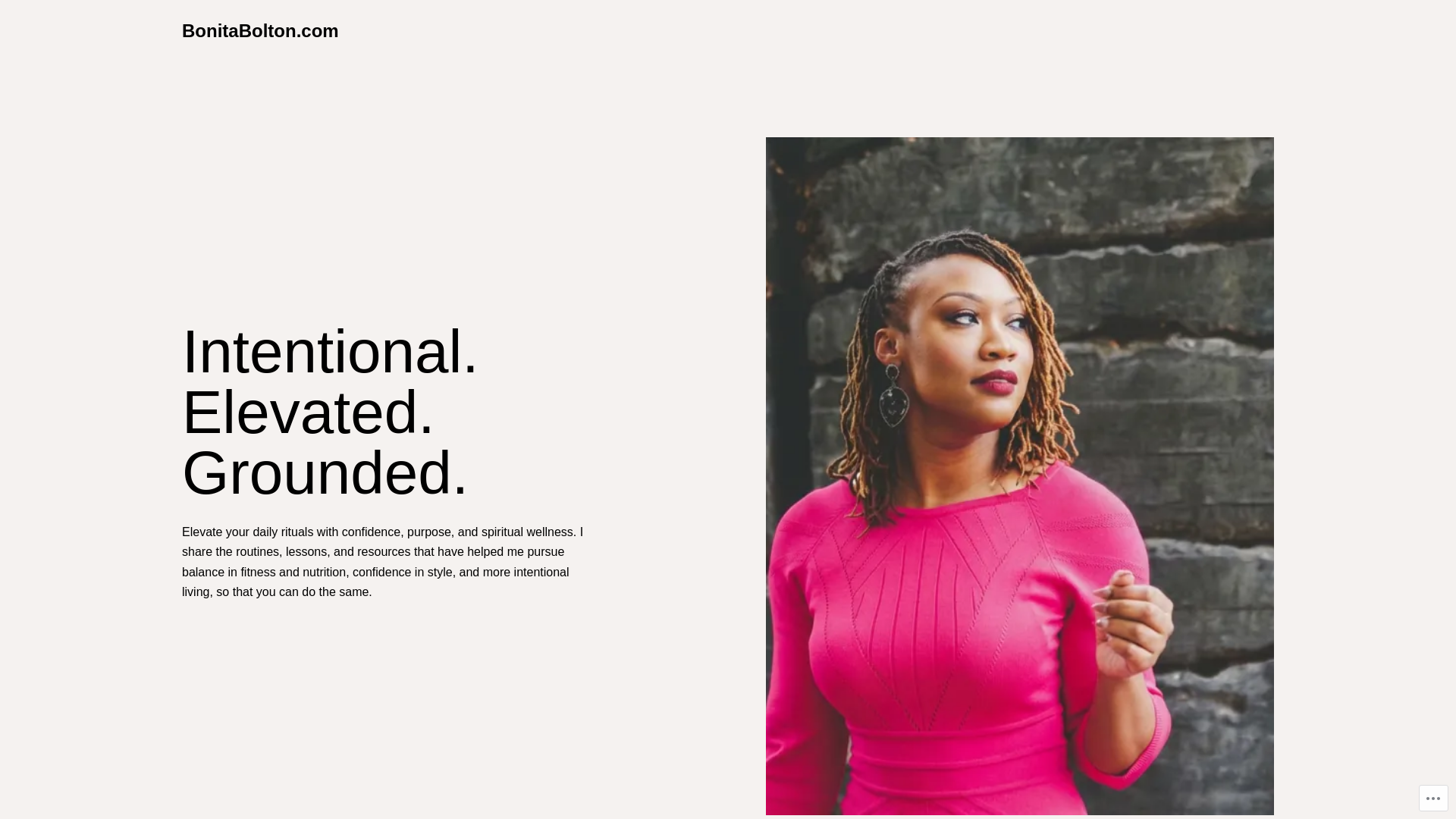 website screenshot of https://bonitabolton.com/