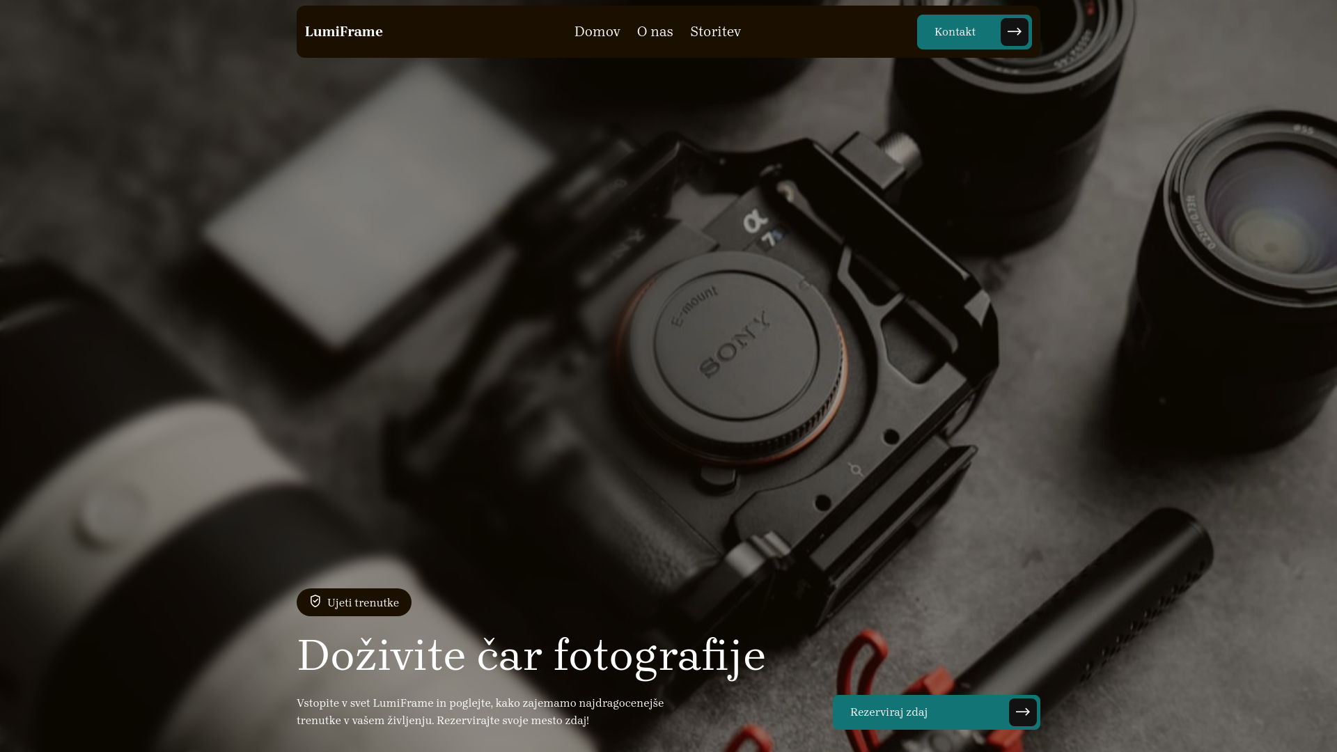 website screenshot of https://lumiframe-studio.com/