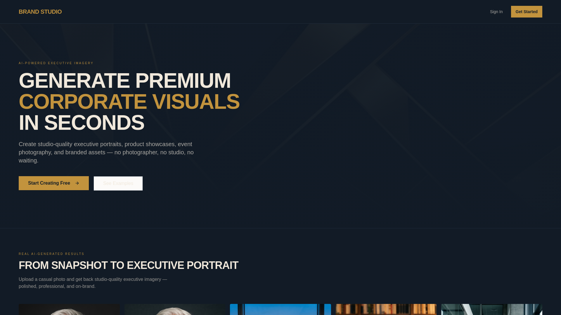 website screenshot of https://aibrandstudio.online/