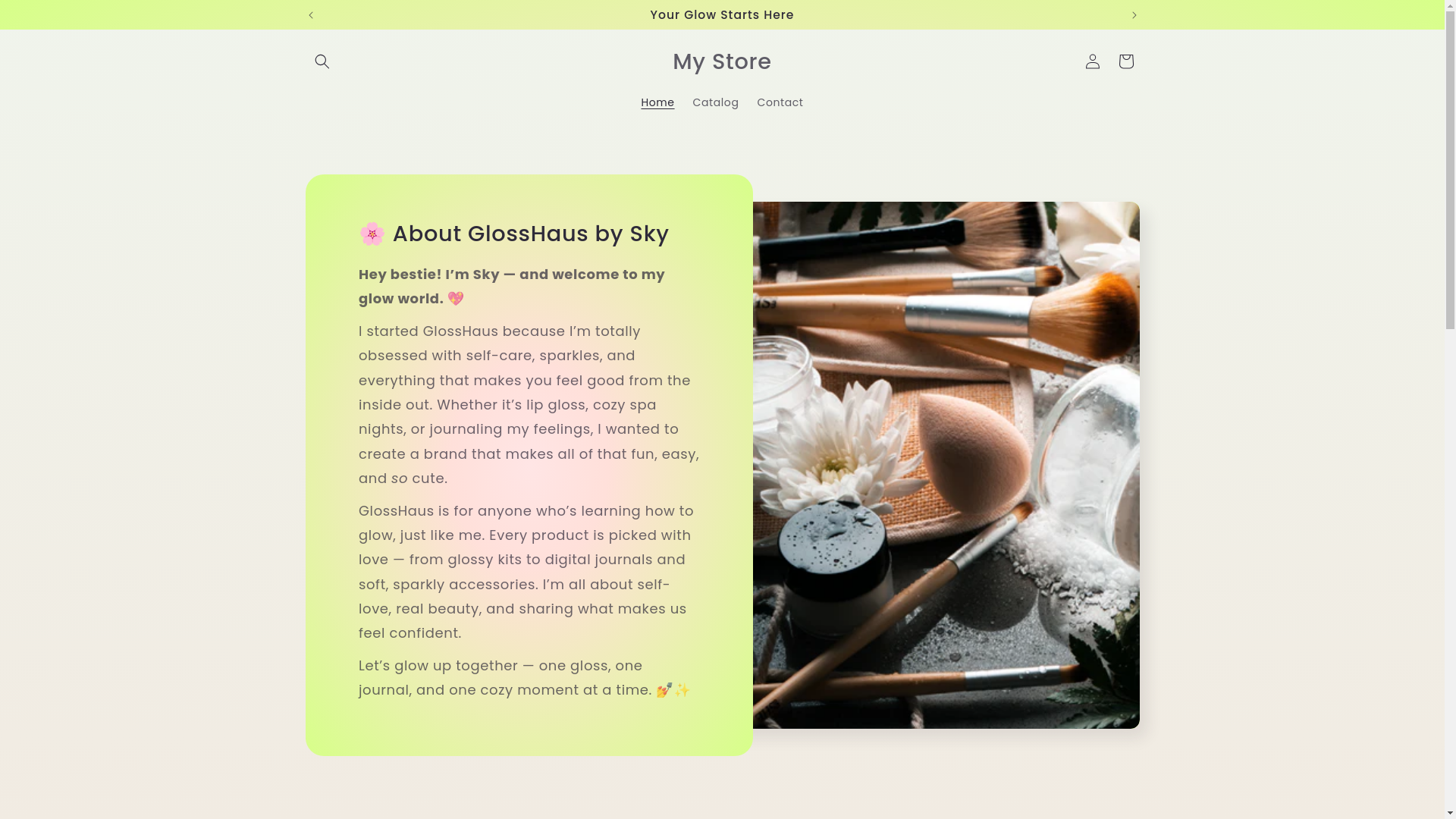 website screenshot of https://glosshausbysky.com/