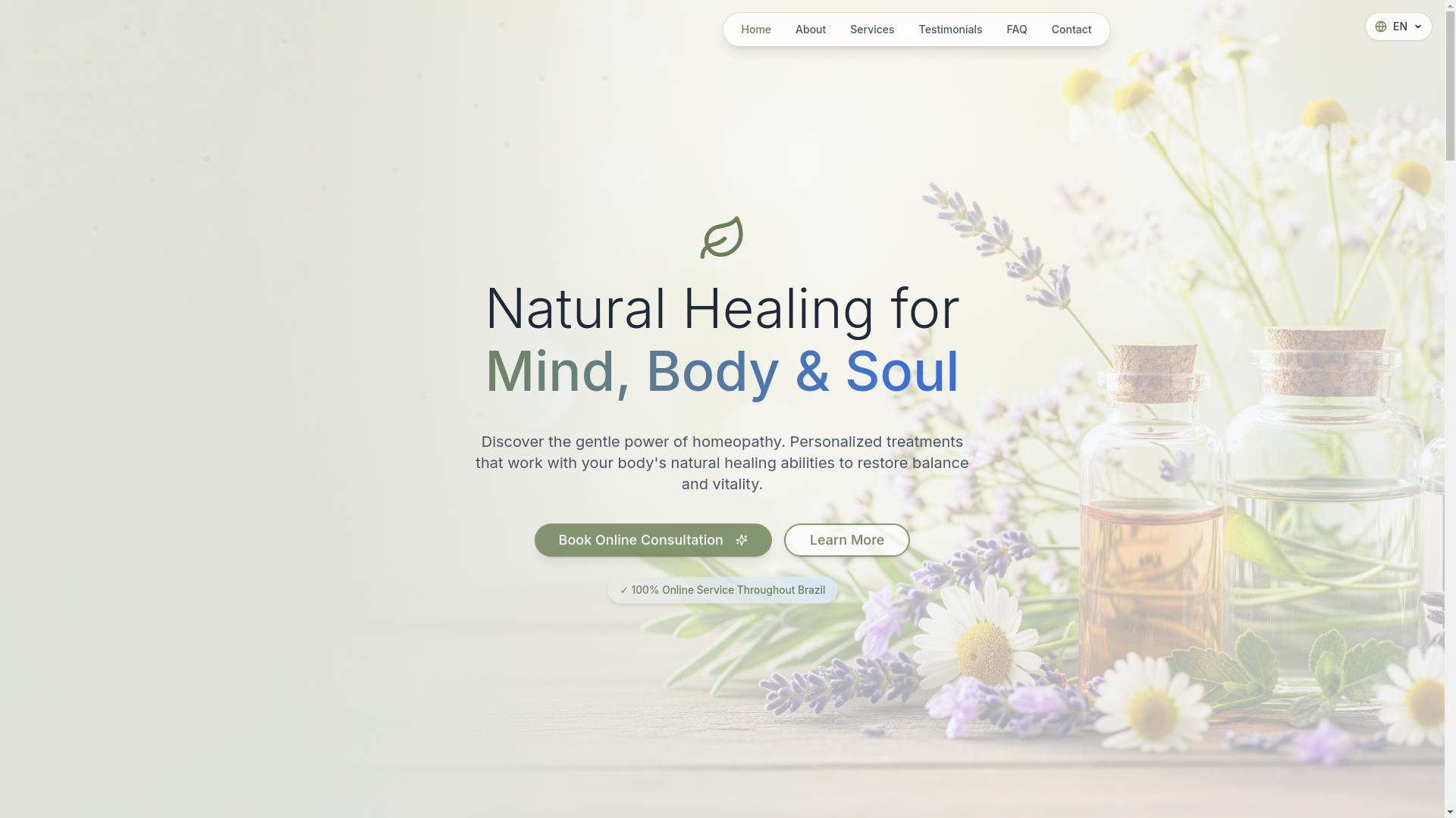 website screenshot of https://cristinepedroso.com.br/
