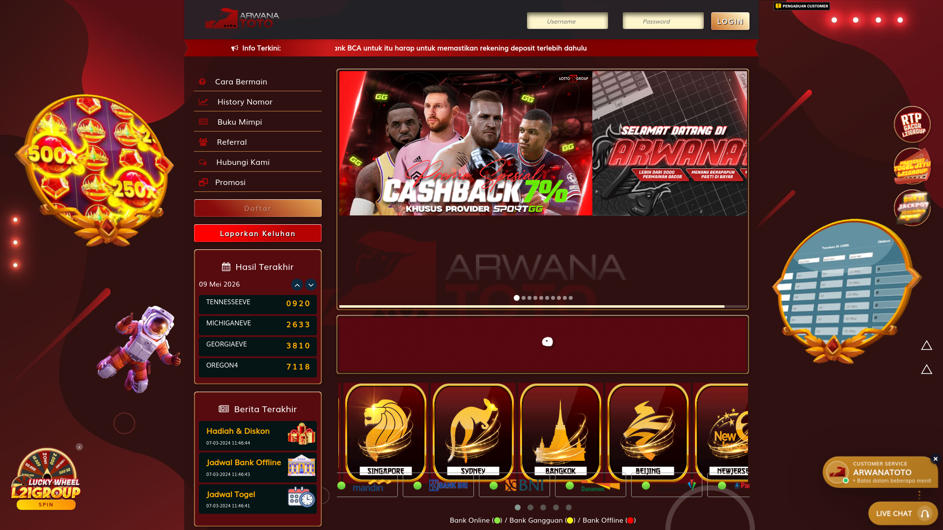 website screenshot of https://arwana-games.org/
