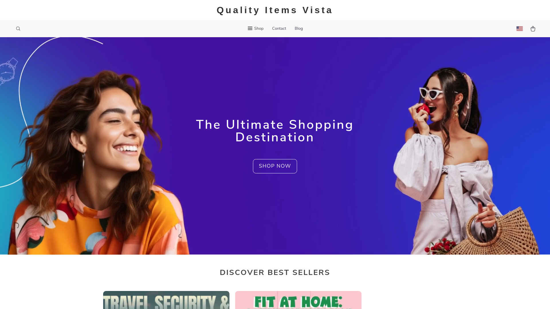 website screenshot of https://qualityitemsvista.shop/
