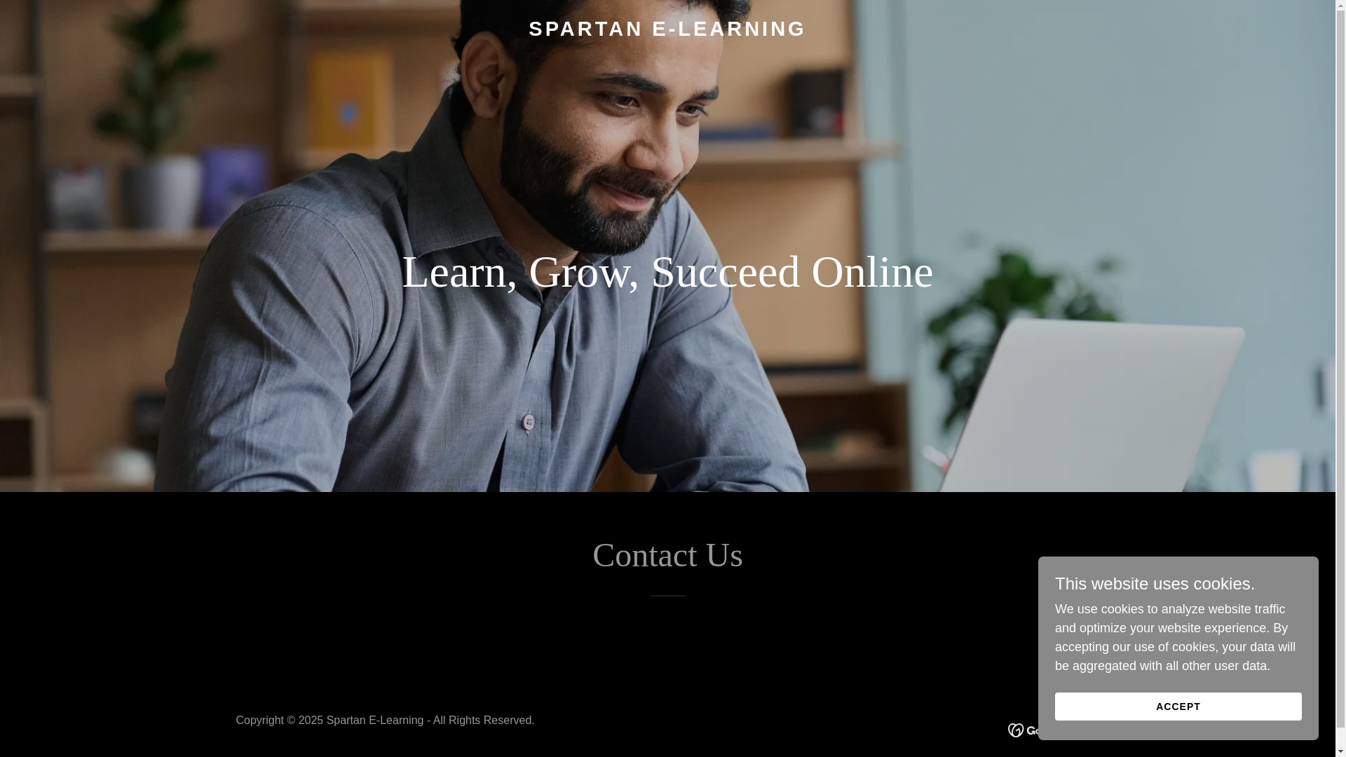 website screenshot of https://spartanselearning.com/
