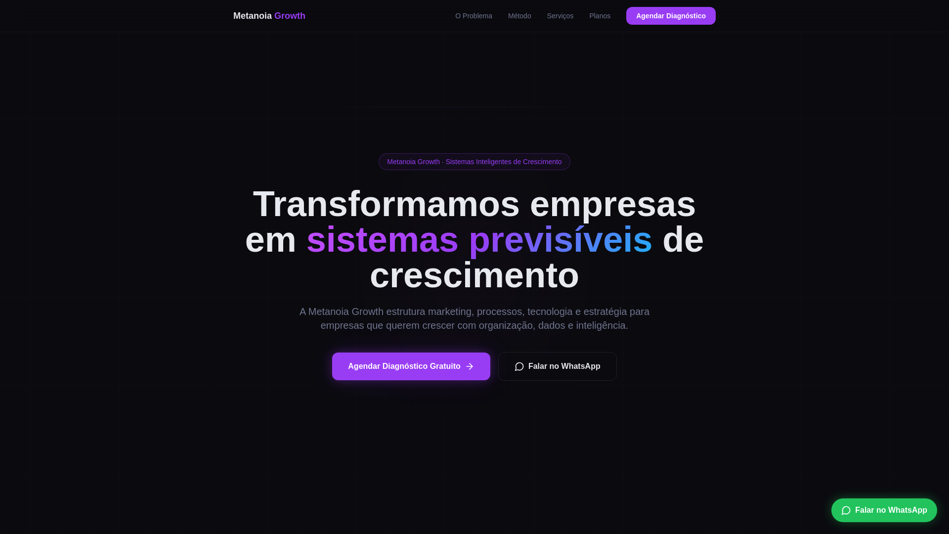 website screenshot of https://metanoiagrowth.site