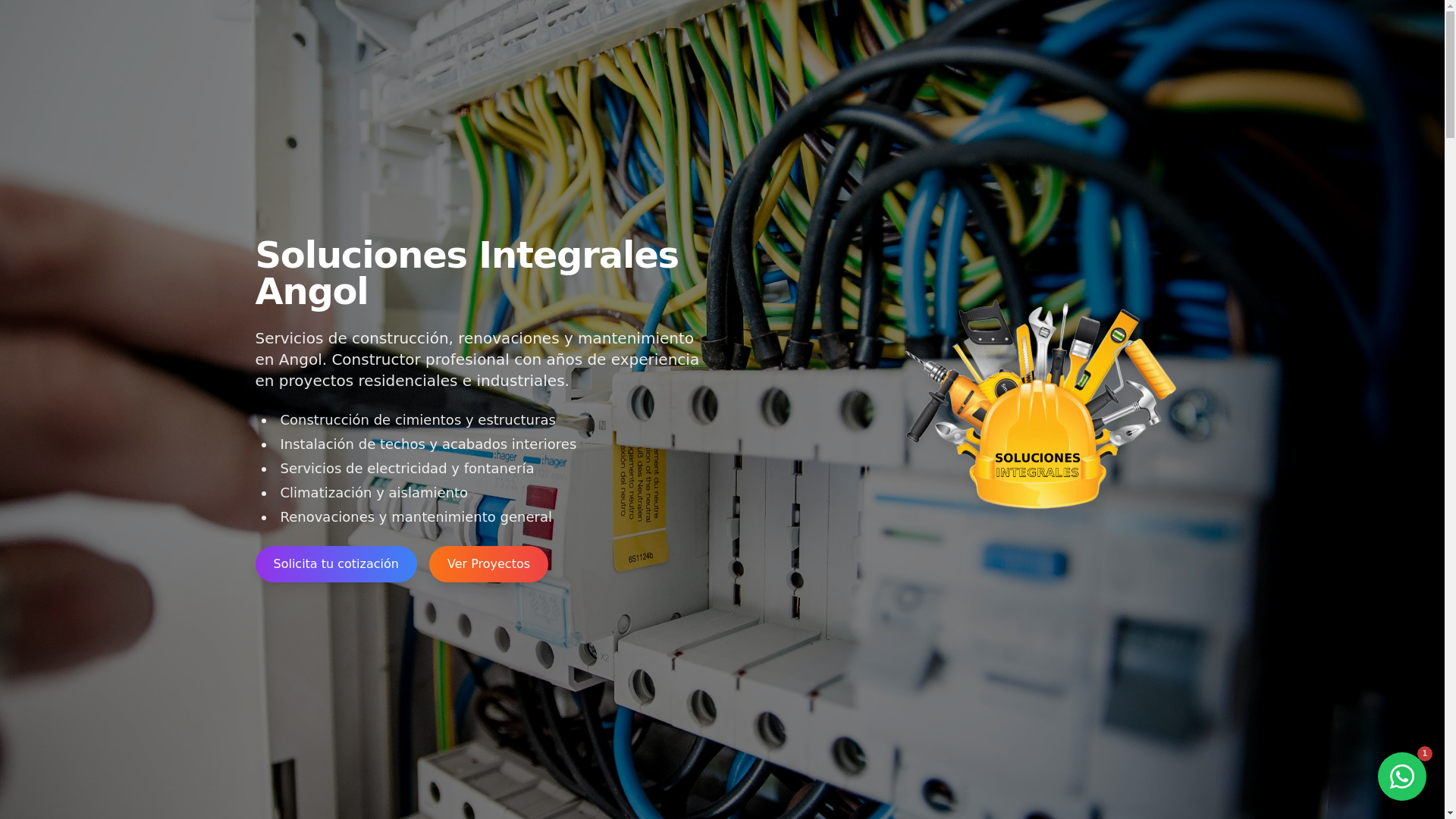 website screenshot of https://solucionesintegralesangol.cl/