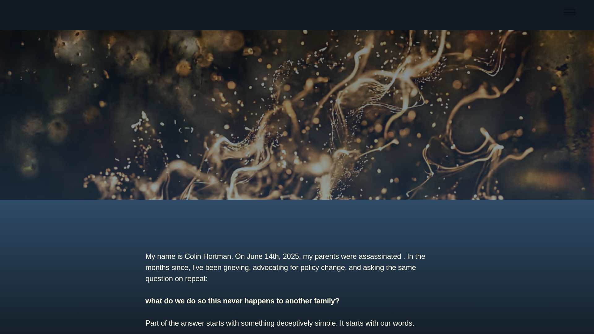 website screenshot of https://colinhortman.org/