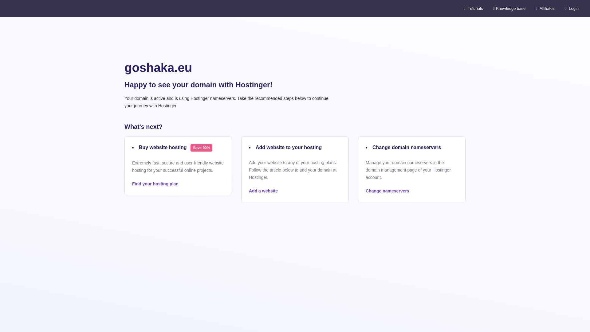website screenshot of https://goshaka.eu/