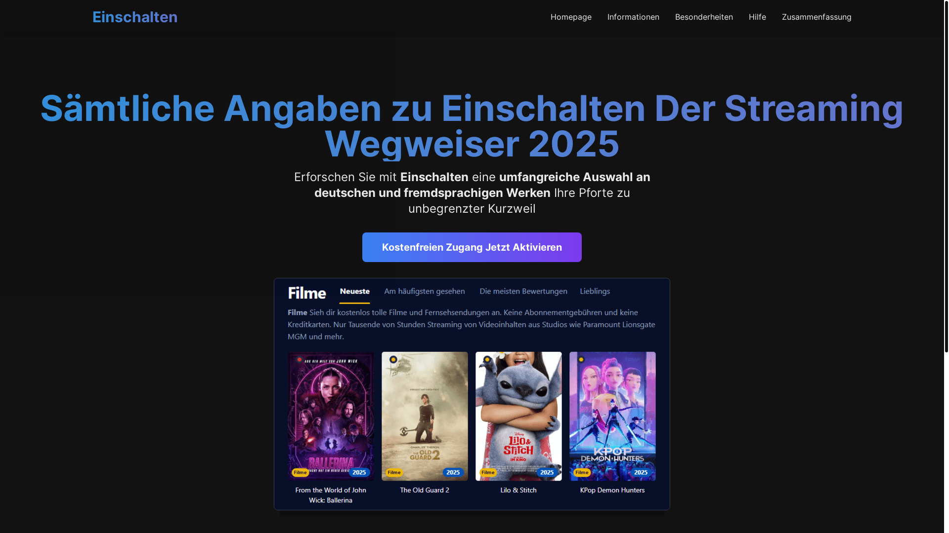 website screenshot of https://einschalten-9hdd.pages.dev/