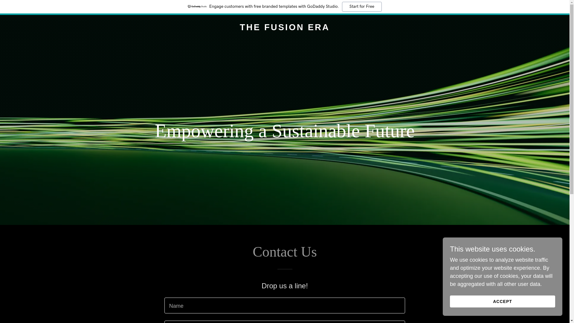 website screenshot of https://thefusionera.com/