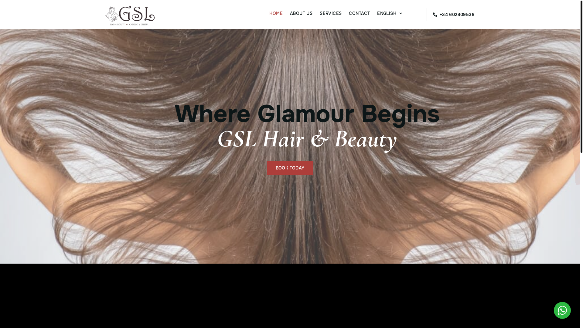 website screenshot of https://gslhairbeauty.es/