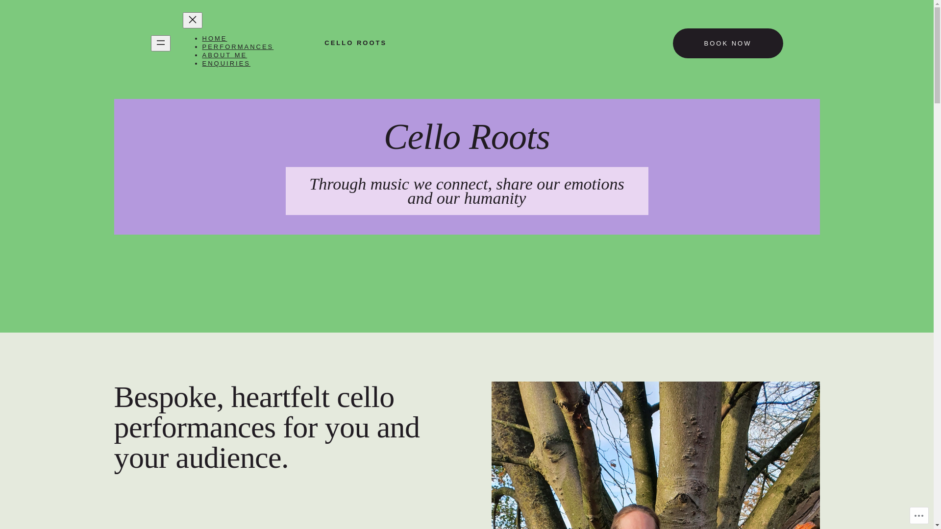 website screenshot of https://celloroots.com/