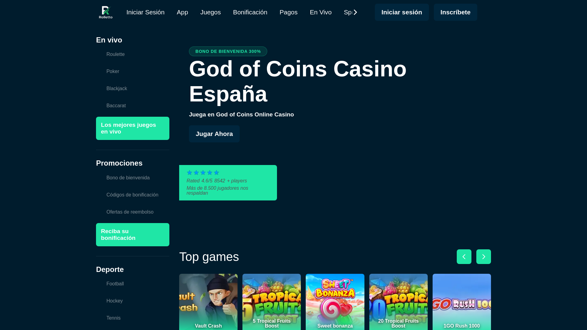 website screenshot of https://roulettinocasino-1-es.pages.dev/