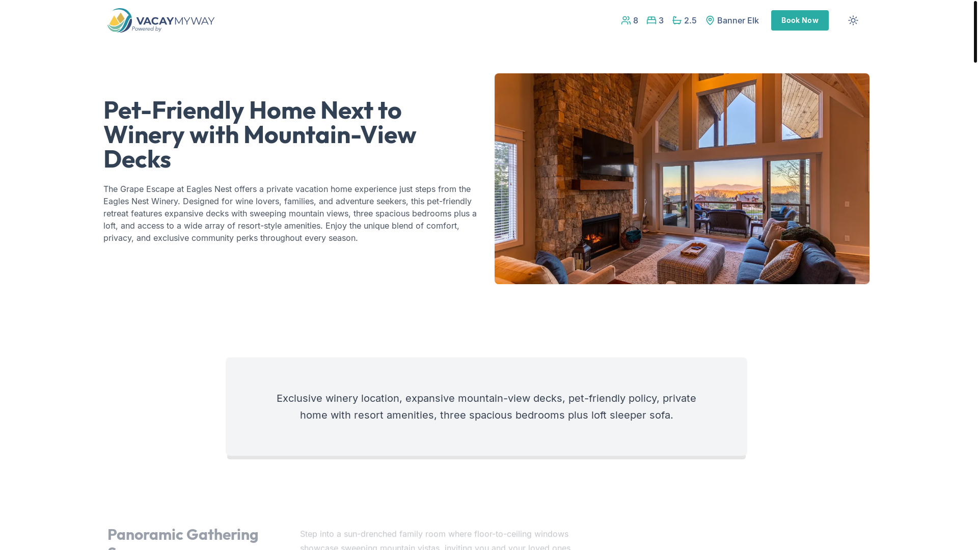 website screenshot of https://grapeviews.house/