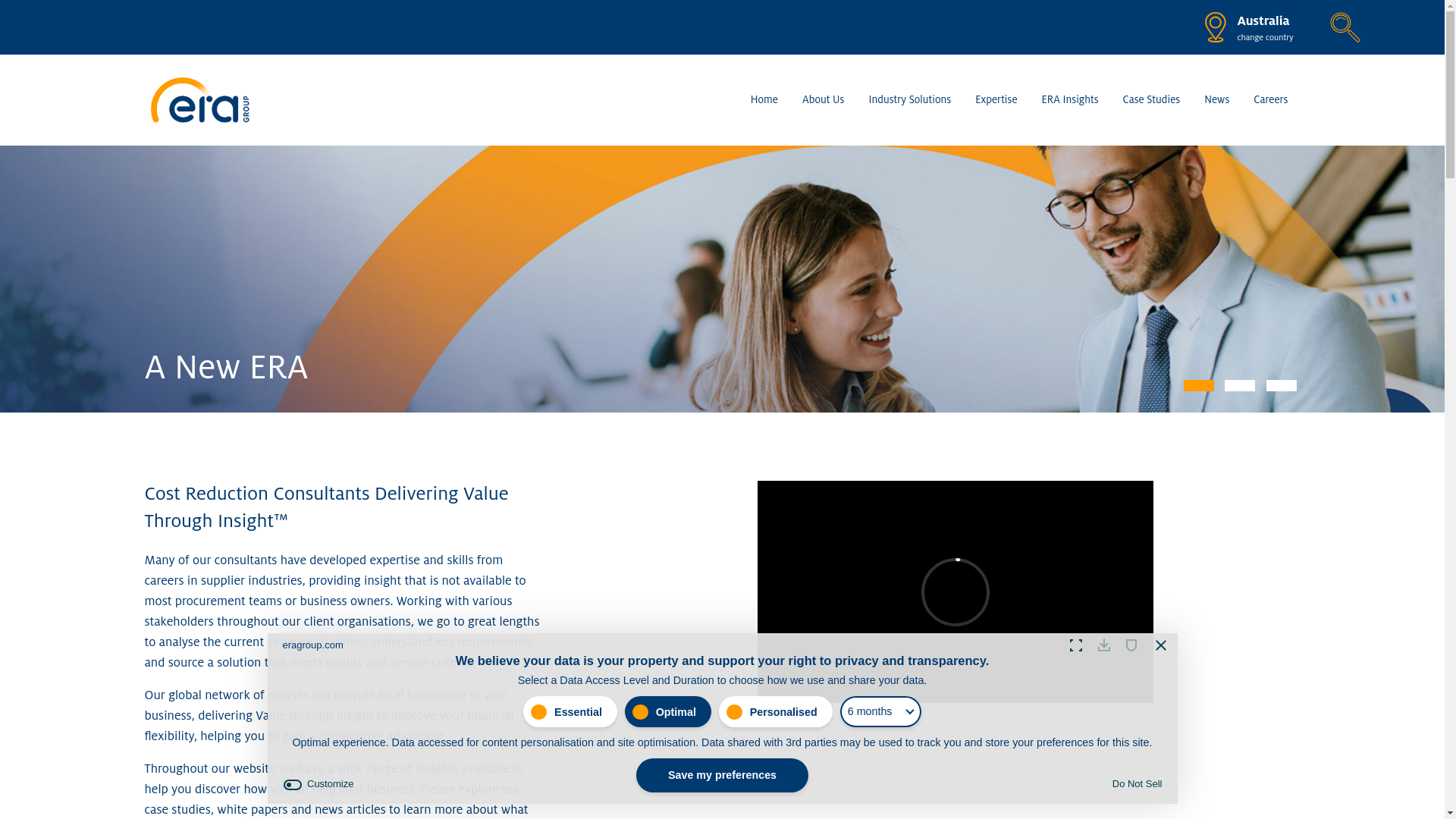 website screenshot of https://eragroupapac.com/
