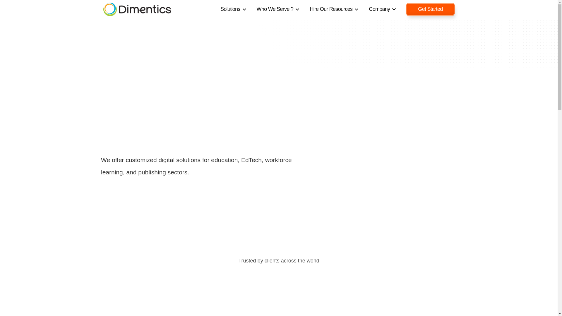 website screenshot of https://dimenticsteam.com/