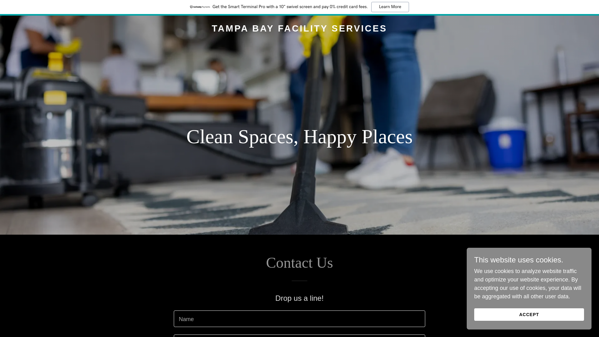 website screenshot of https://tampafacilityservices.com/