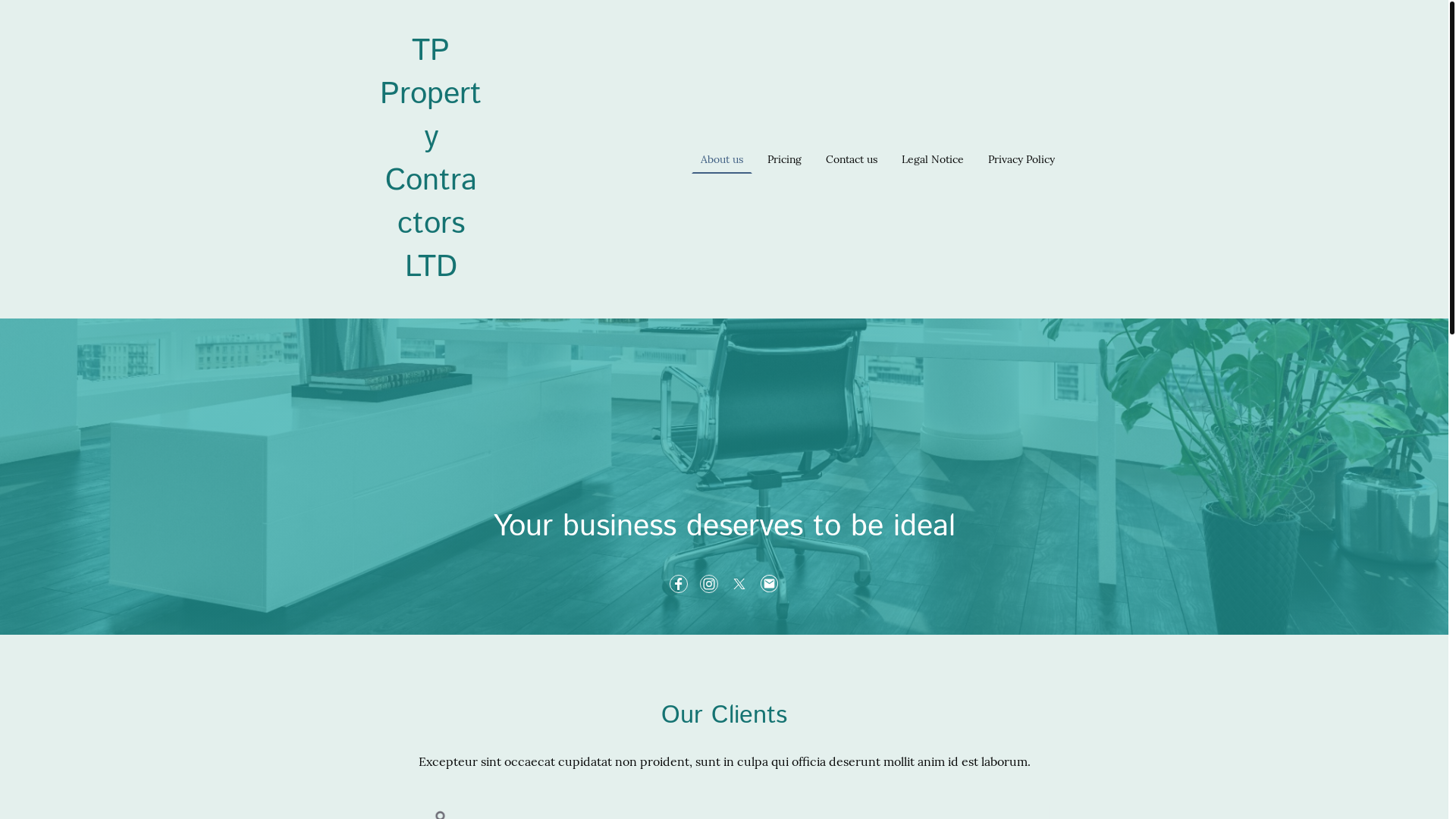 website screenshot of https://tpcontractors.co.uk/