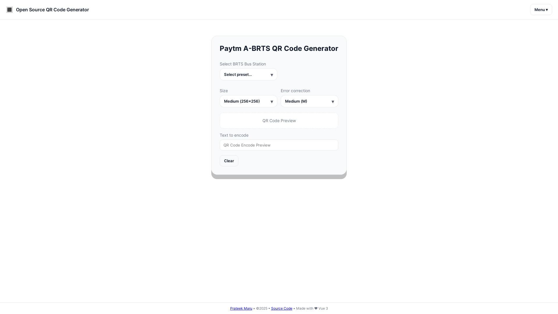 website screenshot of https://paytm-a-brts-qr-code-generator.pages.dev/
