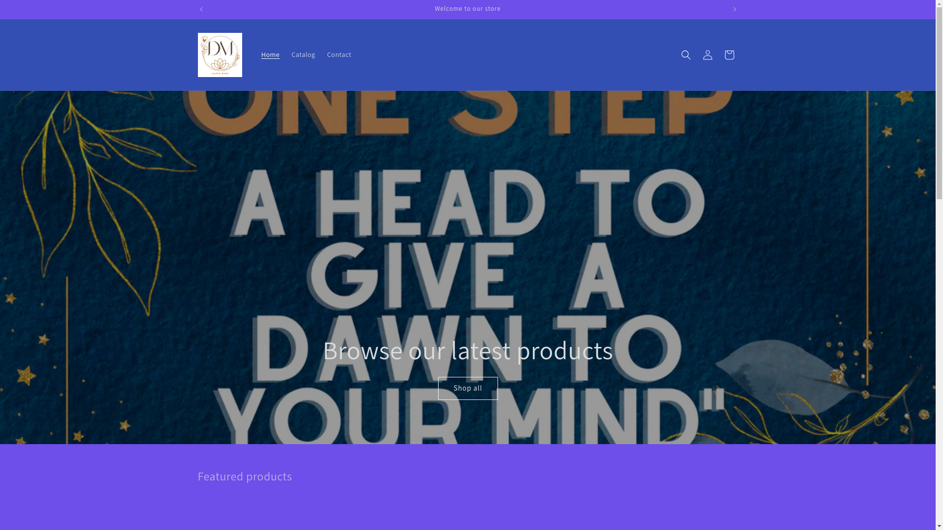 website screenshot of https://dawnmind.store/