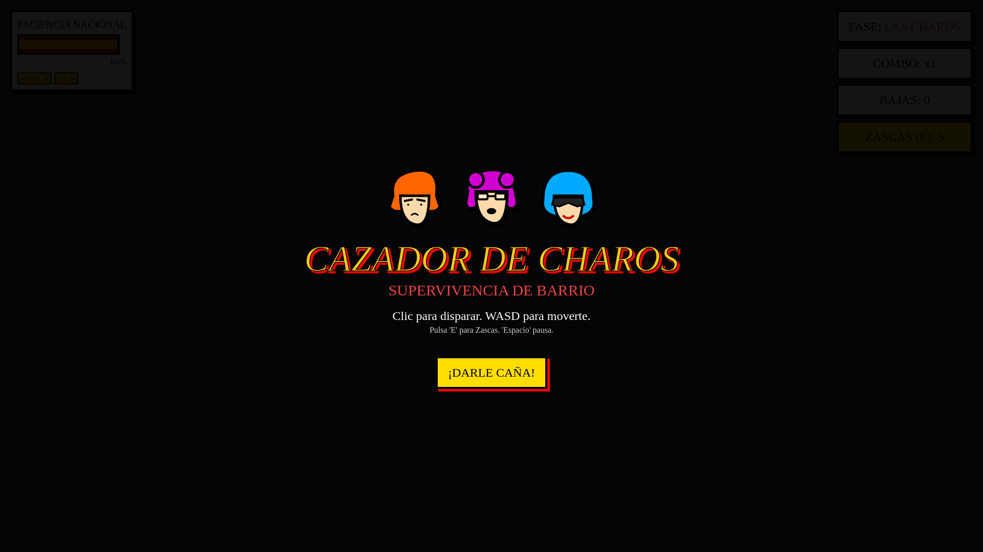 website screenshot of https://cazacharos.es/