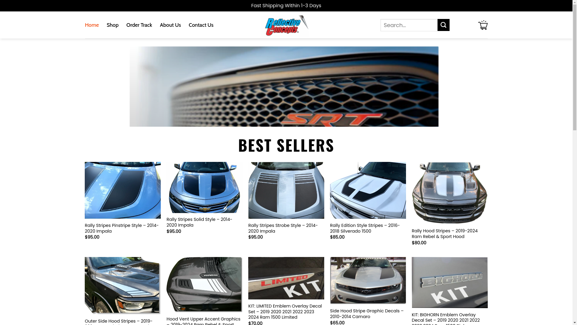 website screenshot of https://elitereflectiveconcepts.shop/