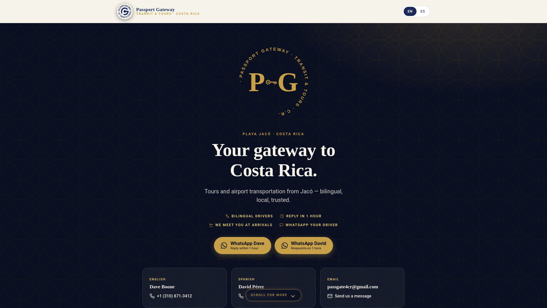 website screenshot of https://passport-gateway.pages.dev/