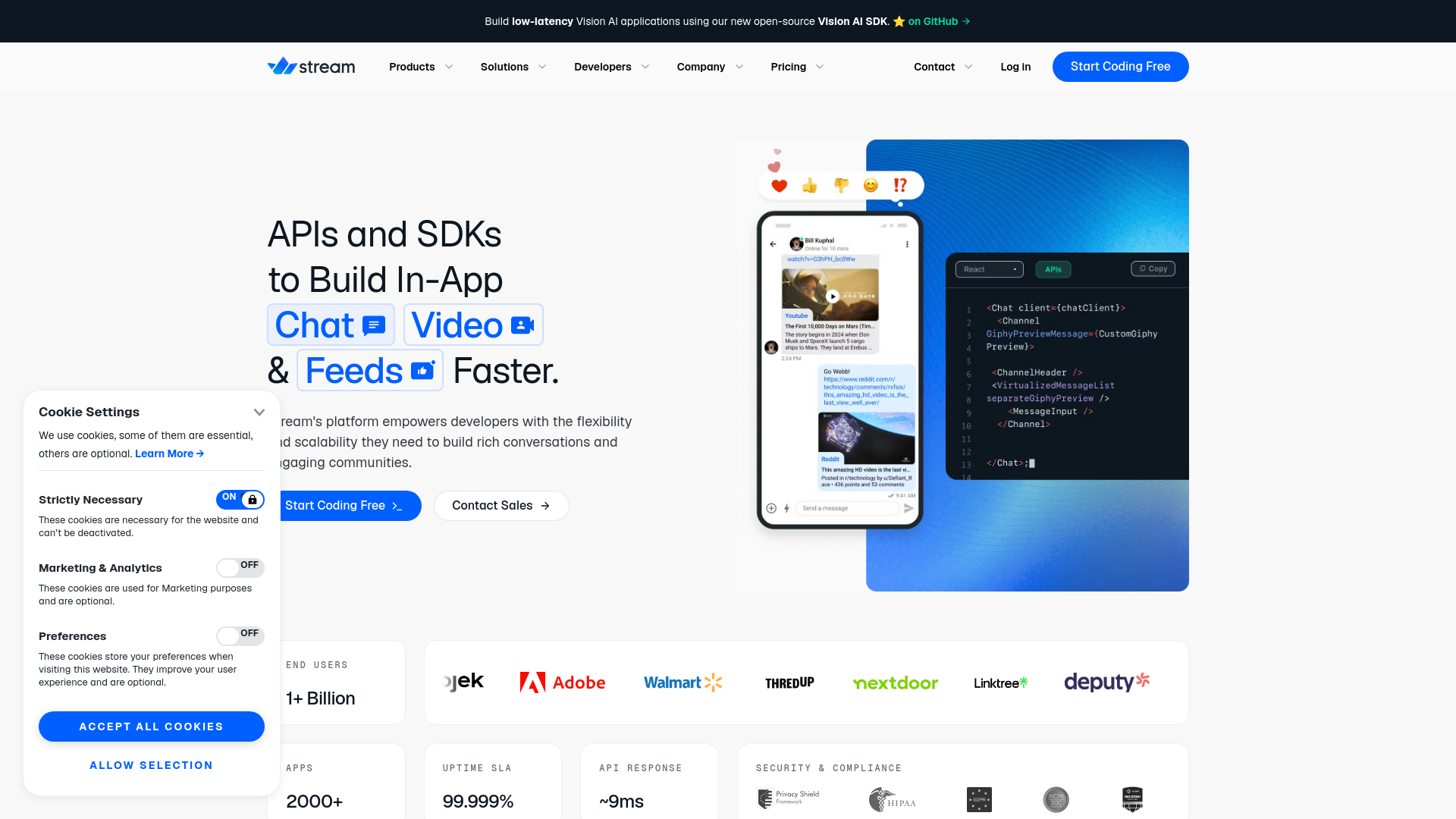 website screenshot of https://getstreamvideo.com/
