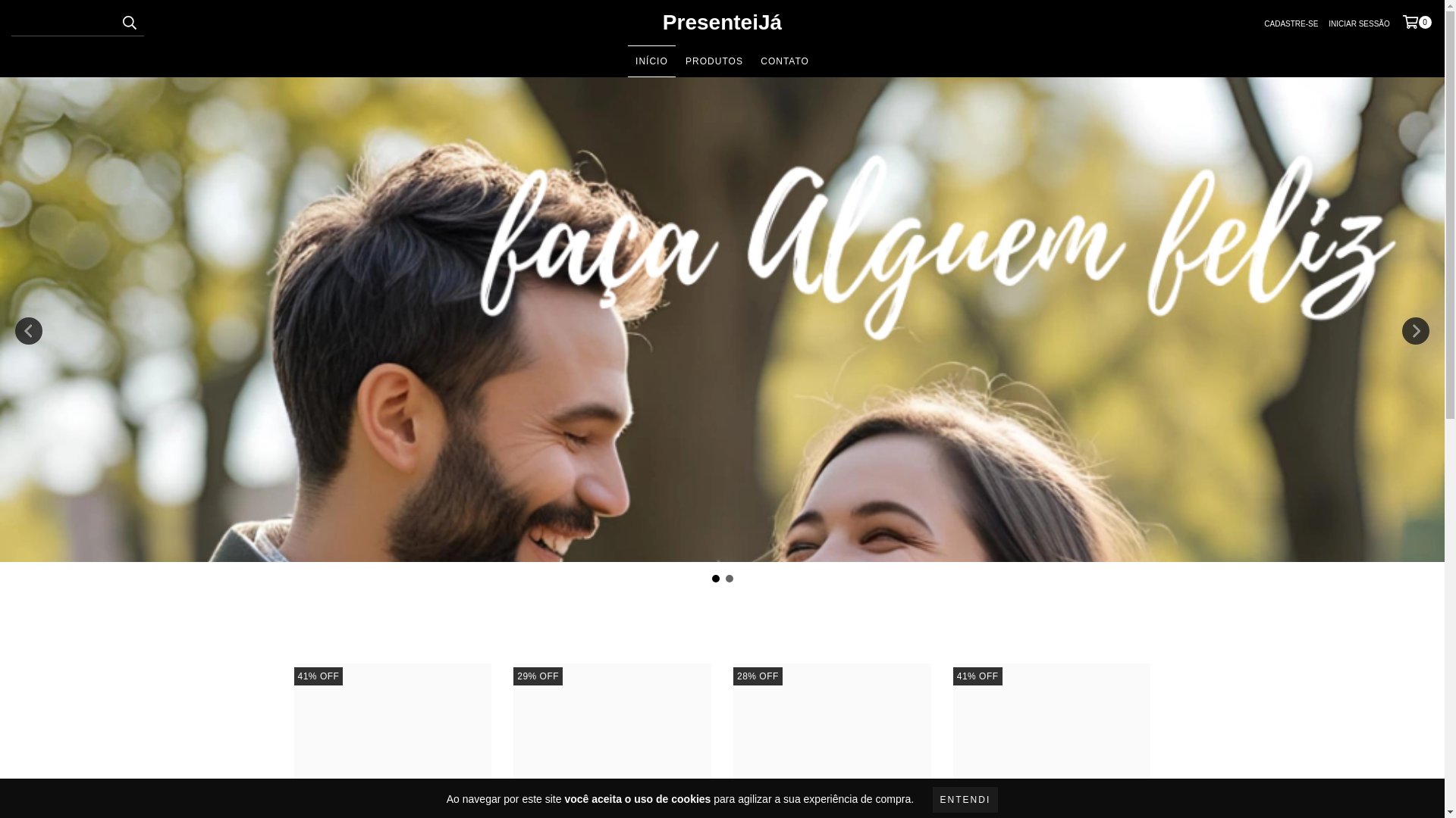 website screenshot of https://presenteija.com.br/