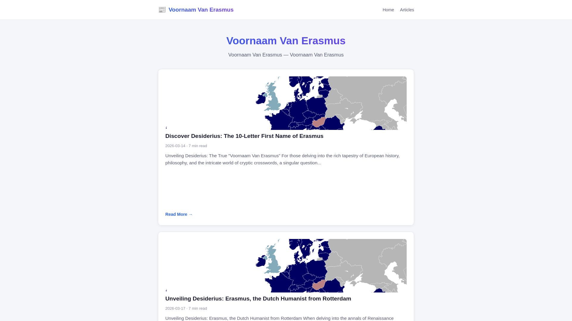 website screenshot of https://voornaam-van-erasmus.pages.dev/