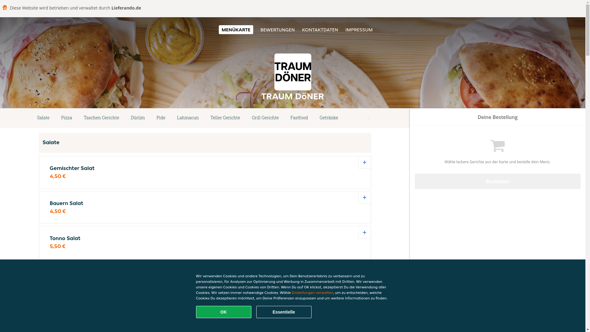 website screenshot of https://traumdoner-herne.de/