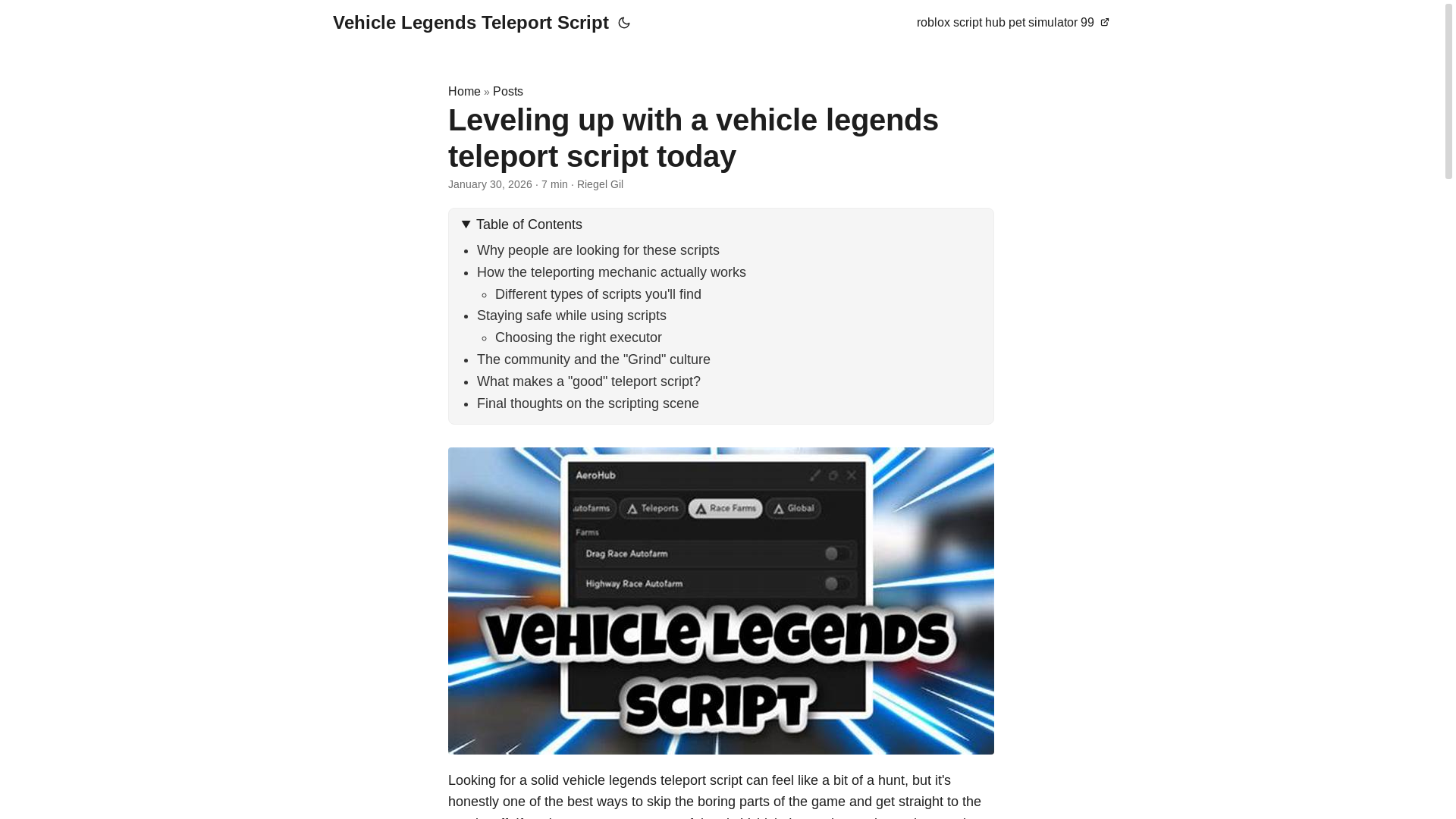 website screenshot of https://vehicle-legends-teleport-script.pages.dev/
