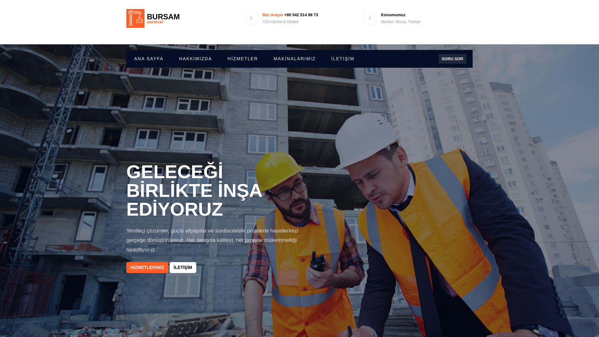 website screenshot of https://bursamhafriyat.com/