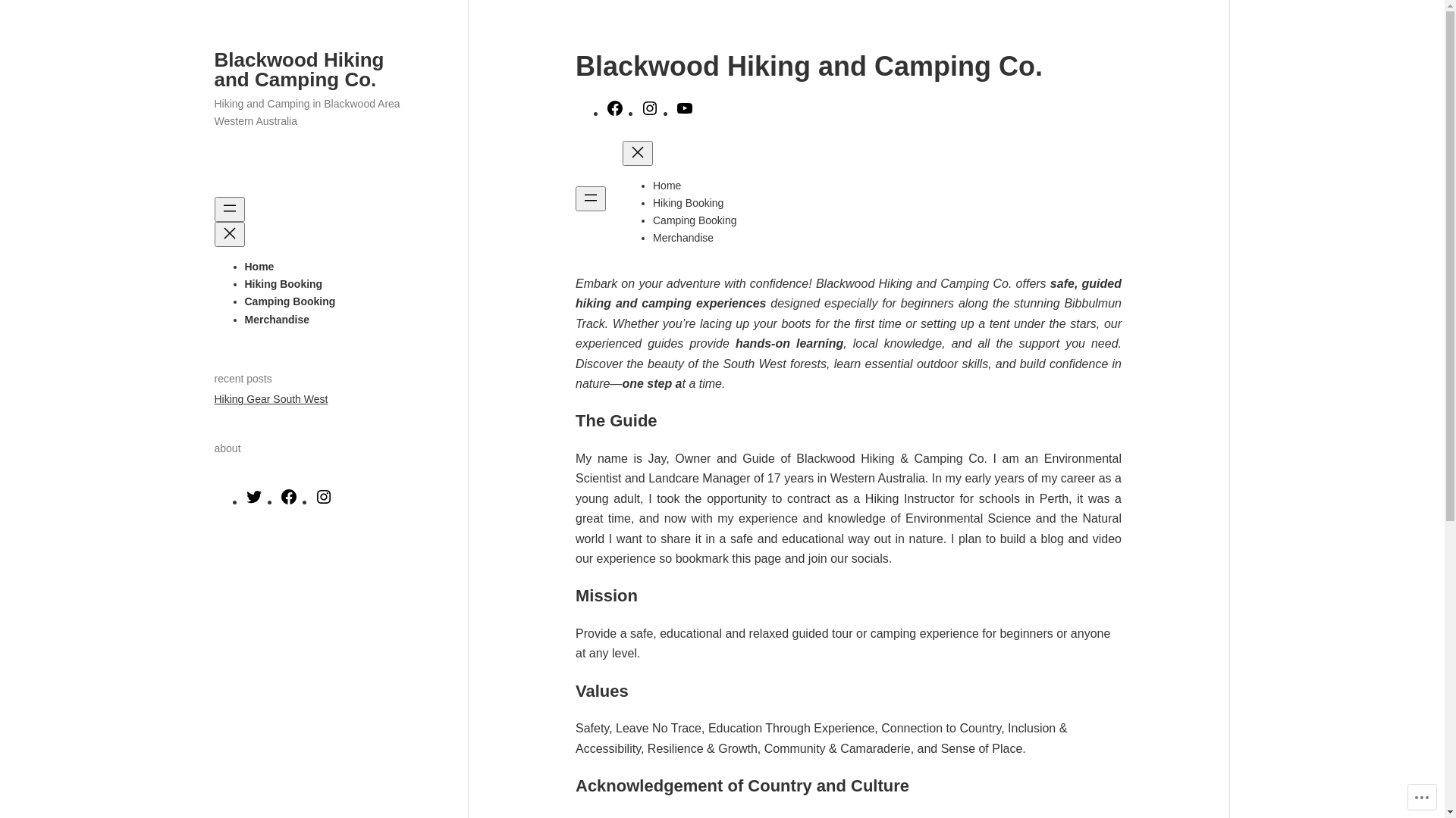 website screenshot of https://blackwoodhiking.com/