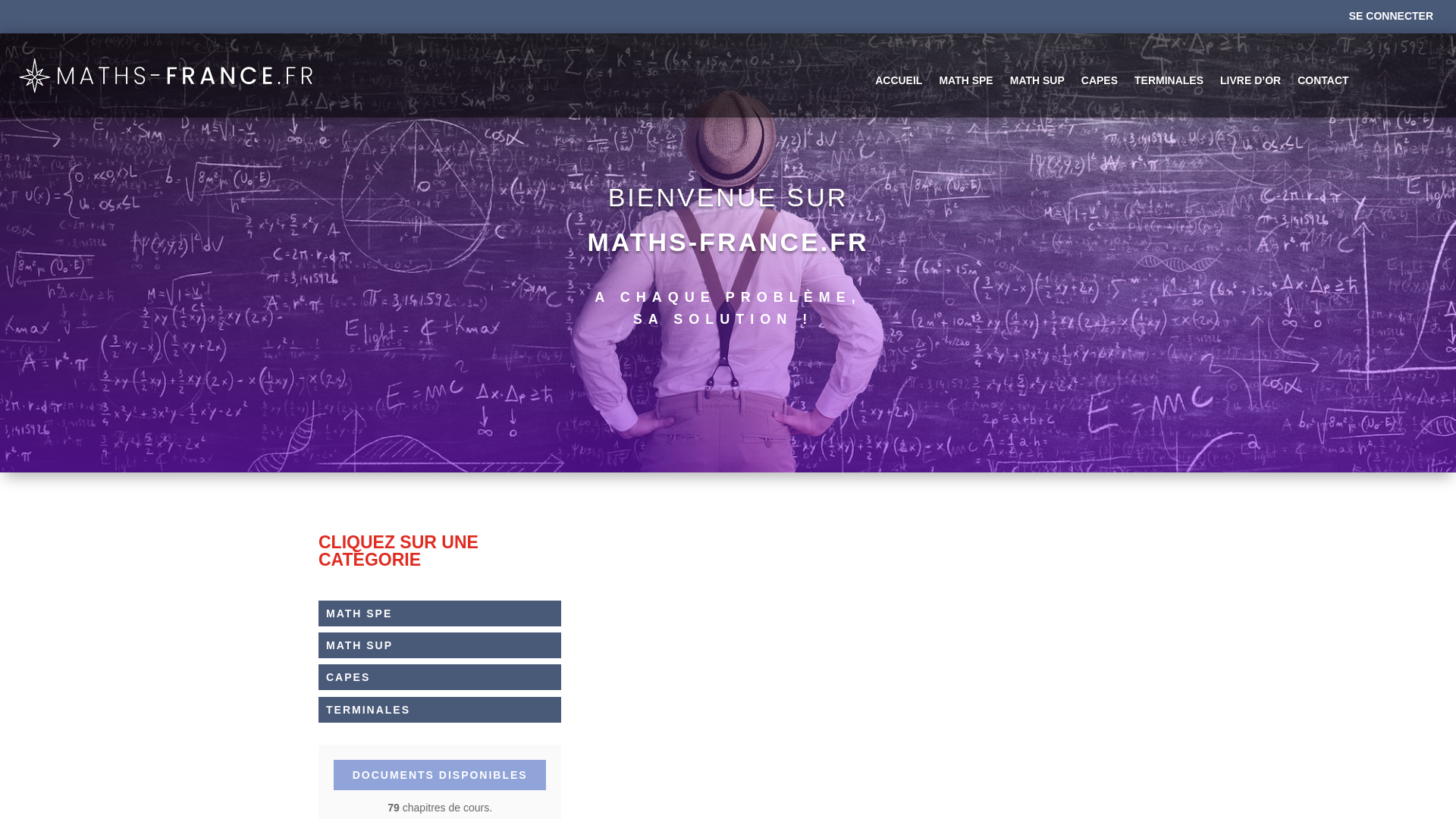 website screenshot of https://maths-france.fr/
